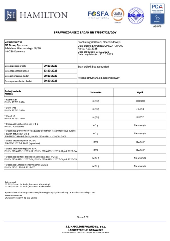 Omega 3 Max (trójglicerydy)​