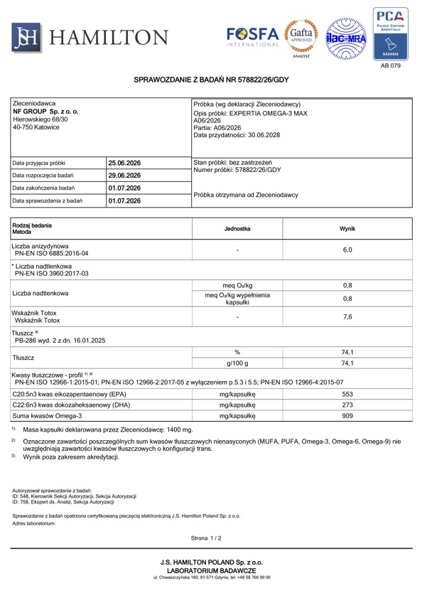 Omega 3 Max (trójglicerydy)​