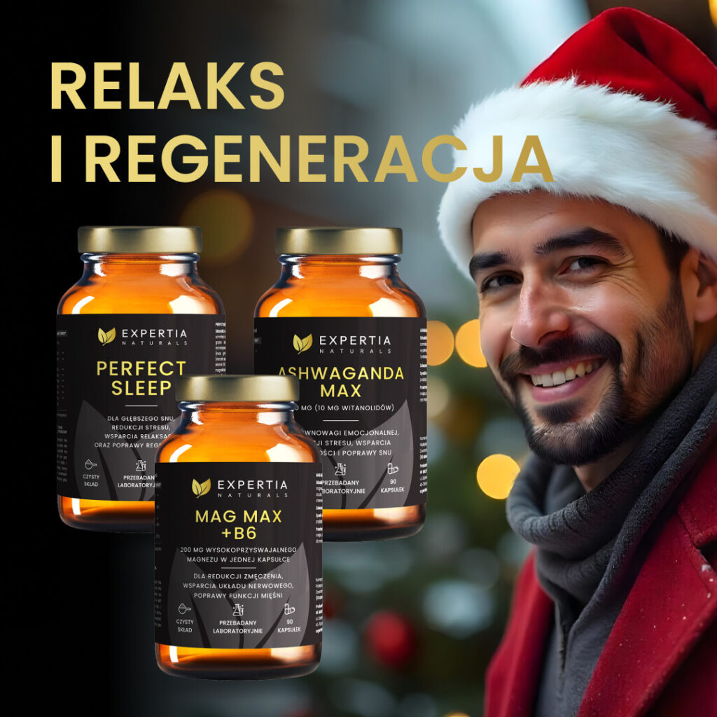 Pakiet suplementów Expertia Naturals Relaks i Regeneracja z człowiekiem